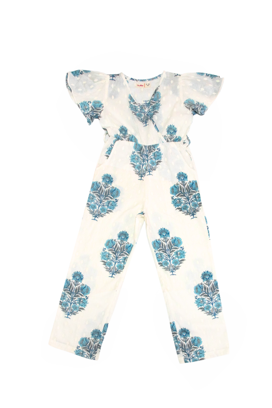 Blue Bloom Romper