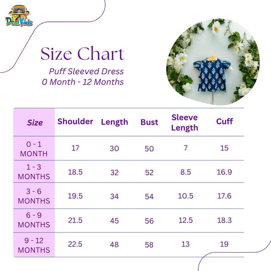 Whimsical Meadow Puff Sleeved Dress