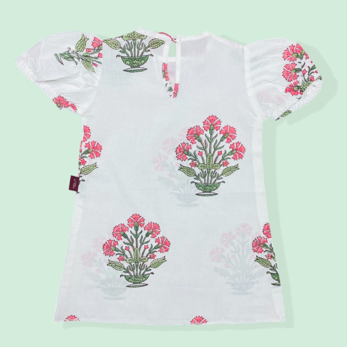 Whimsical Meadow Puff Sleeved Dress