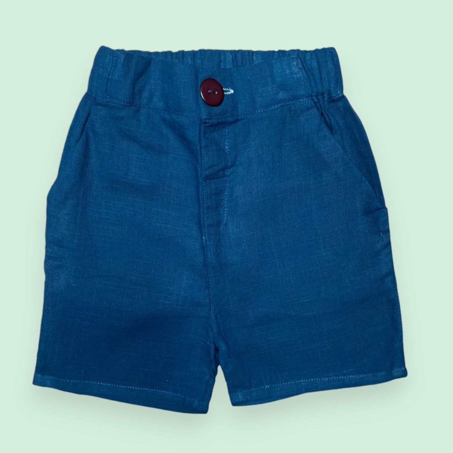 Soft Dark Green Cotton Shorts