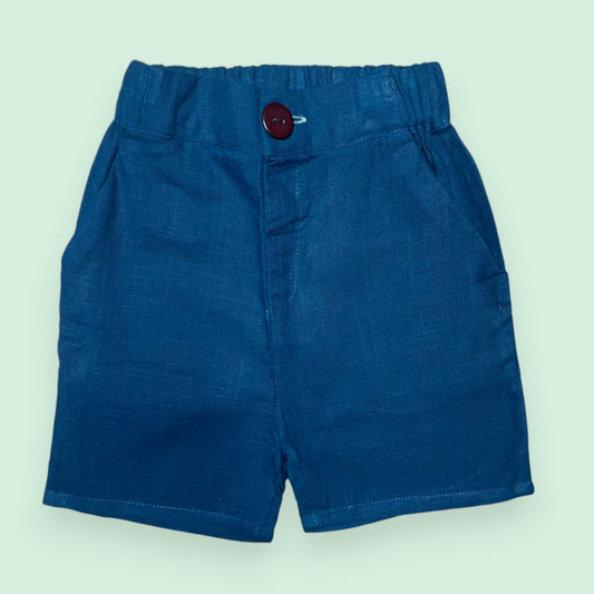 Soft Dark Green Cotton Shorts