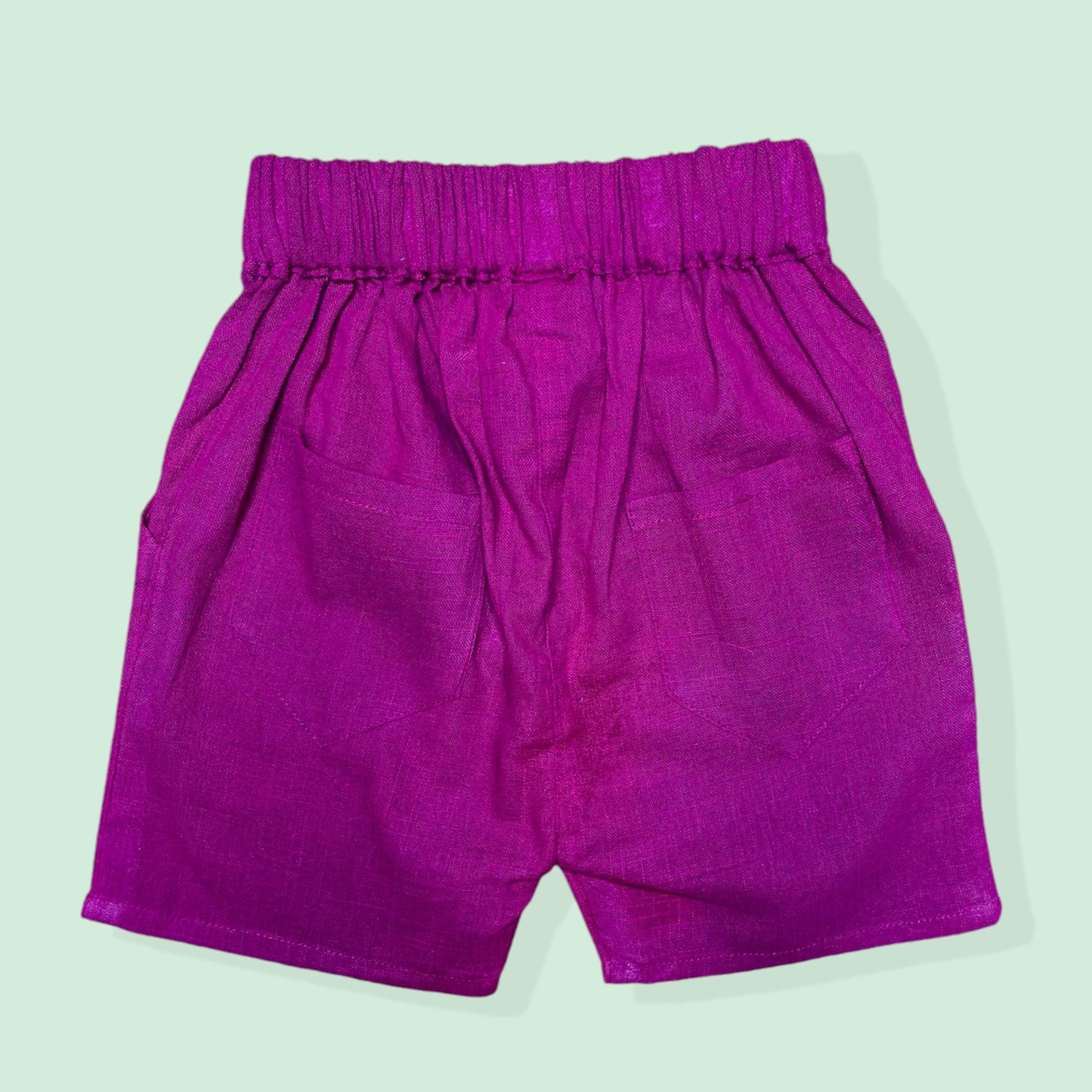 Soft Maroon Cotton Shorts