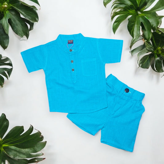 Soft Teal Cotton Top