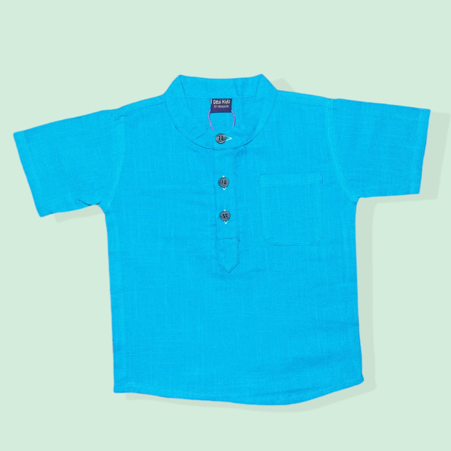 Soft Teal Cotton Top