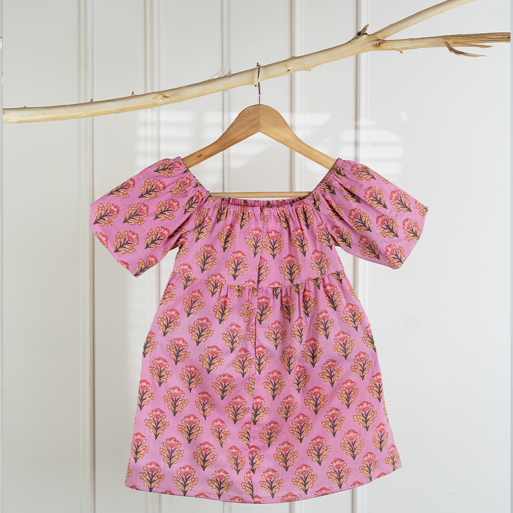 Sweet Peony Puff Dress