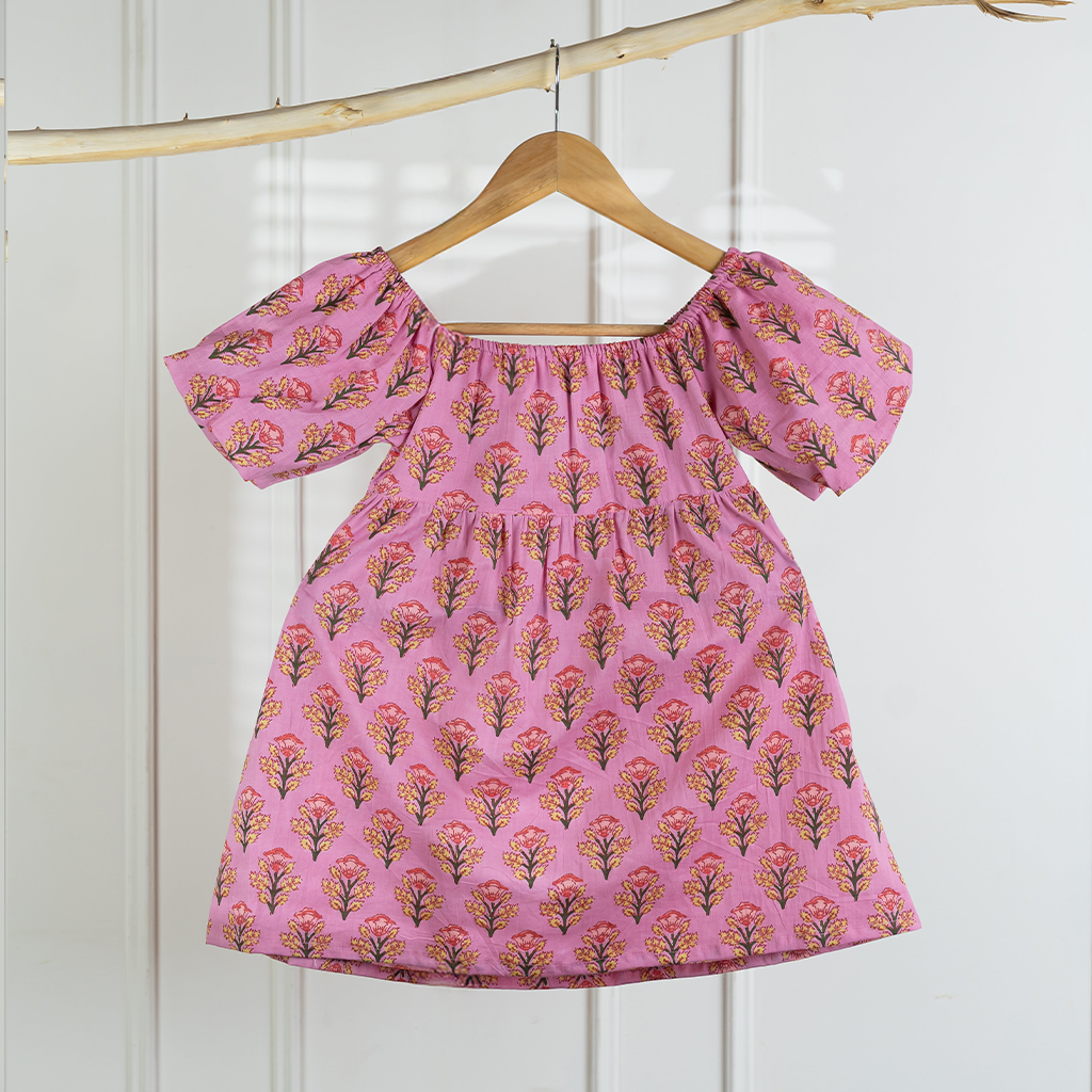 Sweet Peony Puff Dress